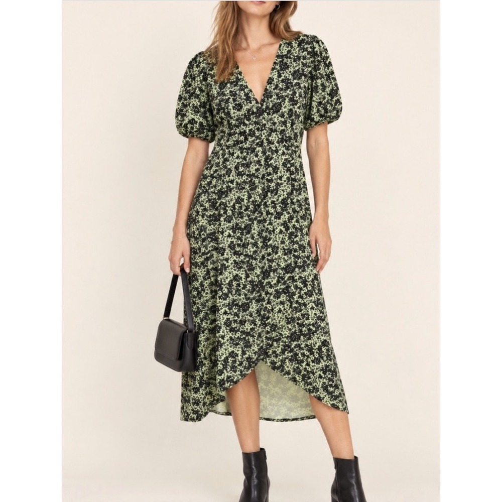 Just Female Alice Floral Midi Dress Women's L Cottagecore